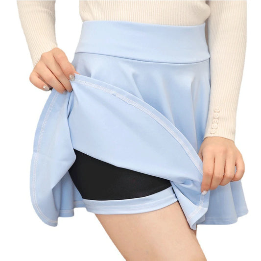 Shorts Skirts Womens Summer Fashion School Korean Style Black Mini Aesthetic Pleated High Waist Skirt Female With Safety Shorts